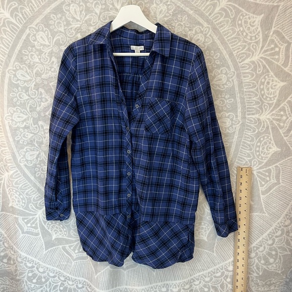 J JILL PLAID TUNIC BUTTON DOWN SHIRT TOP S TOO CUTE LONG EUC - Picture 13 of 13